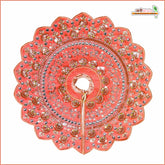 Blended Thread Sitara Stone Work Light Orange Laddu Gopal Poshak